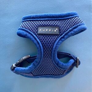 Puppia Soft Adjustable Over-the-Head Mesh Dog Harness, Navy, X-Small NWOT